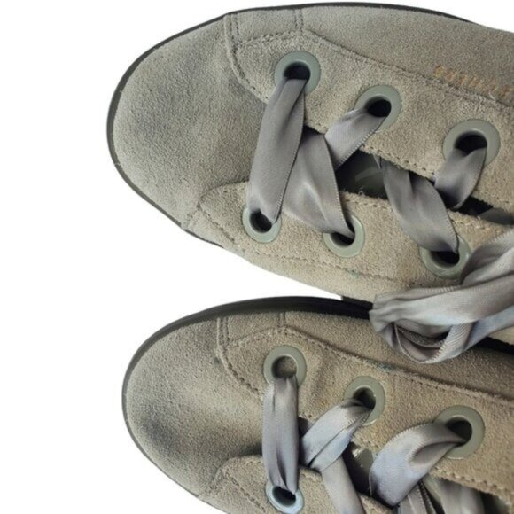 Sketchers Suede Sneaker Platform 7.5 "Hi Lite" SN977 Leather Gray - Picture 4 of 12